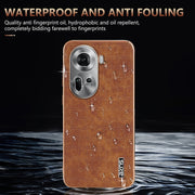 For OPPO Reno11 Global AZNS Electroplated Frame Crocodile Texture Full Coverage Phone Case(Green)