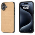 For iPhone 16 Carbon Fiber Texture Protective Phone Case(Gold) - iPhone 16 Cases by PMC TechLife | Online Shopping South Africa | PMC TechLife | Buy Now Pay Later Mobicred
