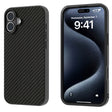 For iPhone 16 Carbon Fiber Texture Protective Phone Case(Black) - iPhone 16 Cases by PMC TechLife | Online Shopping South Africa | PMC TechLife | Buy Now Pay Later Mobicred