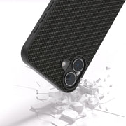 For iPhone 16 Carbon Fiber Texture Protective Phone Case(Black)