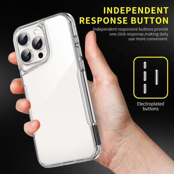 For iPhone 16 Pro Max Acrylic + TPU Transparent Full Coverage Phone Case