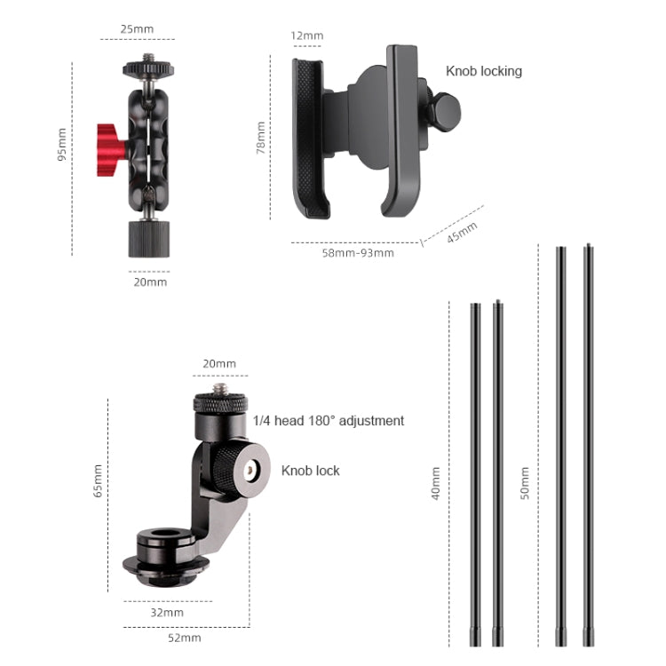 Bicycle Handlebar Holder 50cm Extension Rod