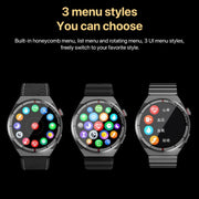 1.3 inch Leather Band IP68 Water-resistant Smart Watch Support Bluetooth Call(Black)