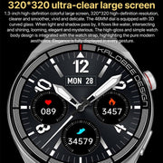 1.3 inch Leather Band IP68 Water-resistant Smart Watch Support Bluetooth Call(Black)