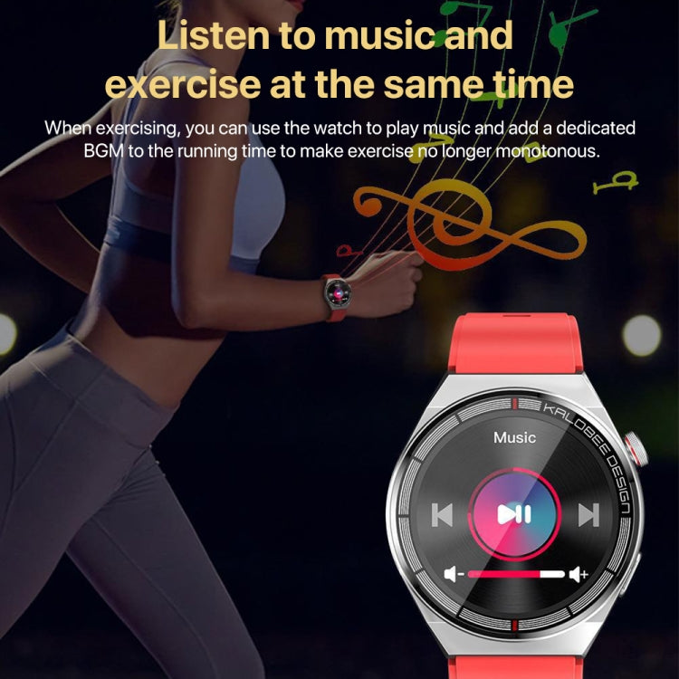 1.3 inch Silicone Band IP68 Water-resistant Smart Watch Support Bluetooth Call(Red)