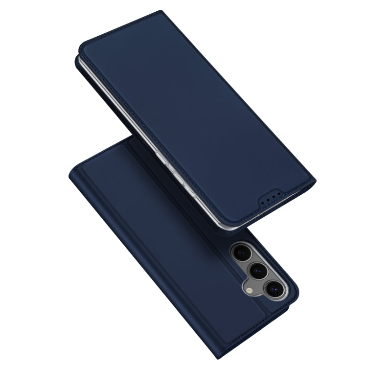 For Samsung Galaxy S25 5G DUX DUCIS Skin Pro Series Flip Leather Phone Case(Blue)