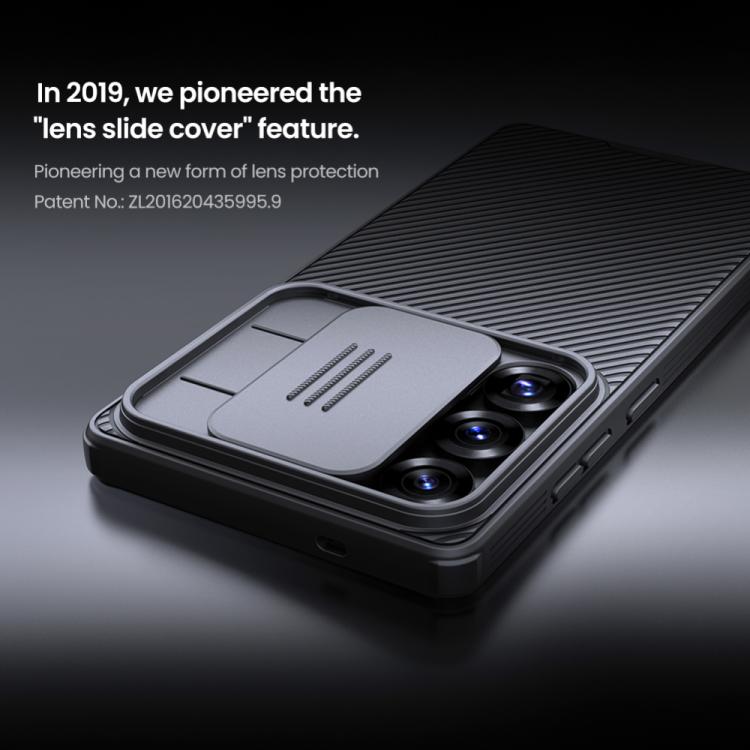 For Samsung Galaxy S25 Ultra 5G NILLKIN Black Mirror Pro Series Camshield PC Phone Case(Black)