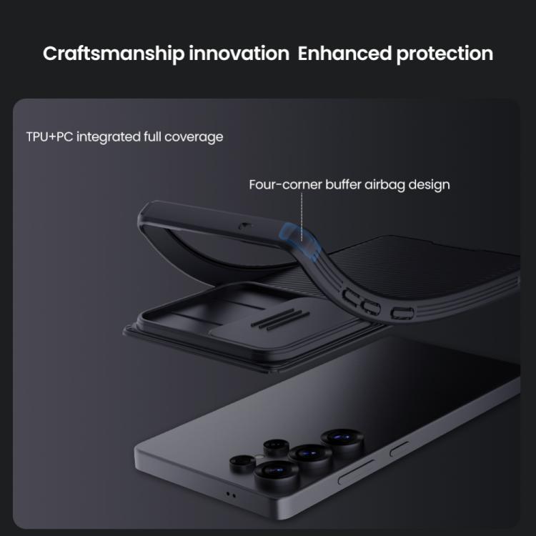For Samsung Galaxy S25 Ultra 5G NILLKIN Black Mirror Pro Series Camshield PC Phone Case(Black)