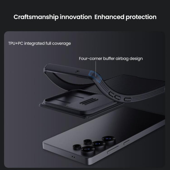 For Samsung Galaxy S25 Ultra 5G NILLKIN Black Mirror Pro Series Camshield PC Phone Case(Black)
