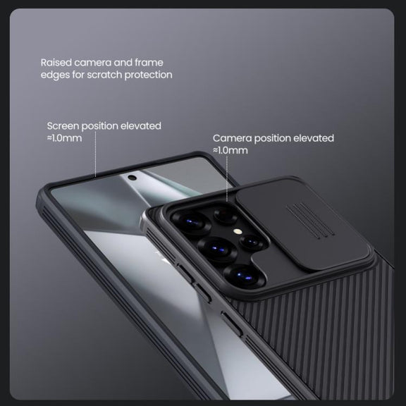 For Samsung Galaxy S25 Ultra 5G NILLKIN Black Mirror Pro Series Camshield PC Phone Case(Black)