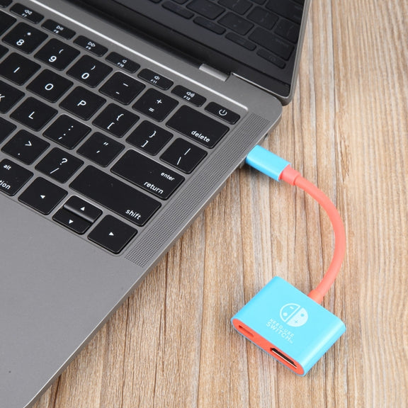 2 in 1 USB-C / Type-C to HDMI + USB-C / Type-C Video Converter for Switch / Steam