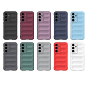 For Samsung Galaxy S25 5G Magic Shield TPU + Flannel Phone Case(Red)
