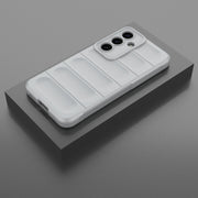 For Samsung Galaxy S25 5G Magic Shield TPU + Flannel Phone Case(Grey)