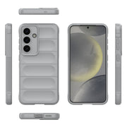 For Samsung Galaxy S25 5G Magic Shield TPU + Flannel Phone Case(Grey)