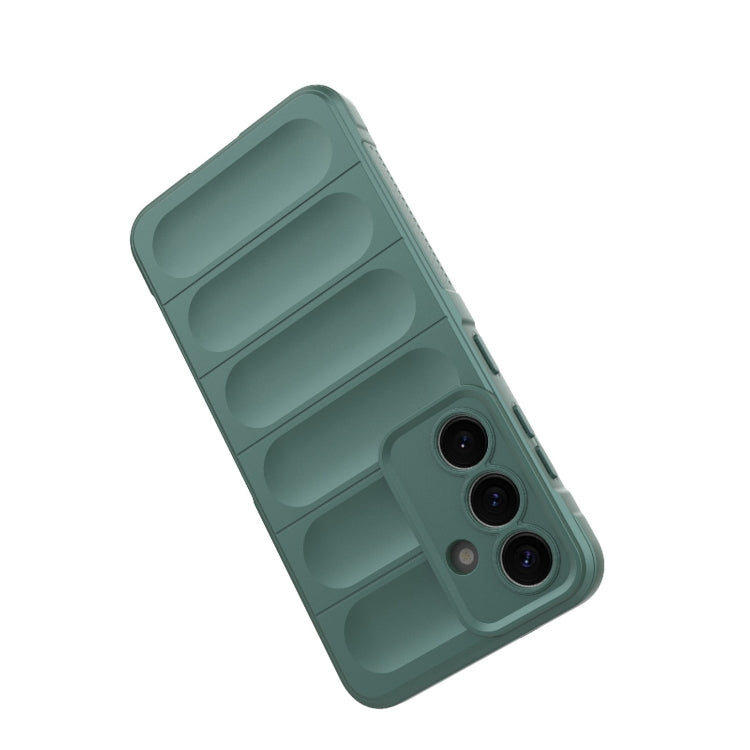 For Samsung Galaxy S25 5G Magic Shield TPU + Flannel Phone Case(Grey)