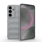 For Samsung Galaxy S25+ 5G Magic Shield TPU + Flannel Phone Case(Grey)