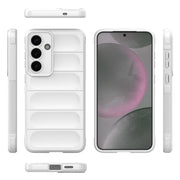 For Samsung Galaxy S25+ 5G Magic Shield TPU + Flannel Phone Case(White)