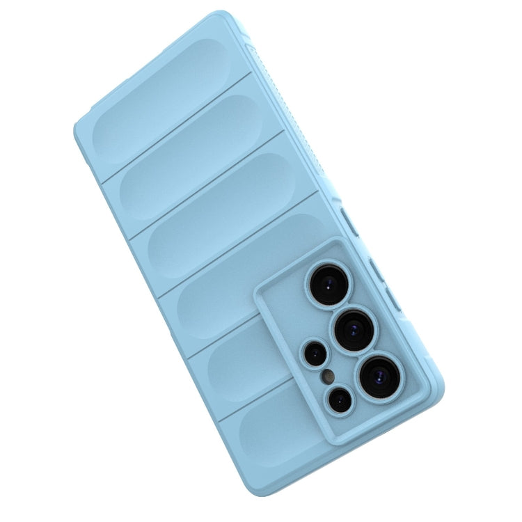 For Samsung Galaxy S25 Ultra 5G Magic Shield TPU + Flannel Phone Case(Black)