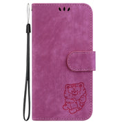 For Redmi K70 / K70 Pro Little Tiger Embossed Leather Phone Case(Rose Red)