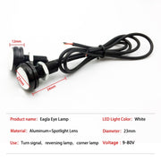10pcs 23mm 1.5W DC12V Motorcycle Eagle Eye Light Double Lens Strobe Light(Yellow Light)