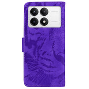 For Redmi K70 / K70 Pro Tiger Embossing Pattern Flip Leather Phone Case(Purple)