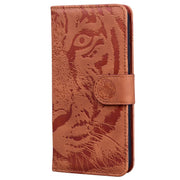 For Redmi K70 / K70 Pro Tiger Embossing Pattern Flip Leather Phone Case(Brown)