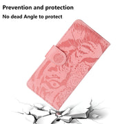 For Redmi K70 / K70 Pro Tiger Embossing Pattern Flip Leather Phone Case(Pink)