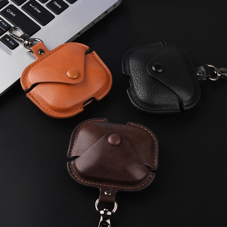 For Redmi Buds 5 / 6S Business Leather Earphone Protective Case with Hook(Blue)