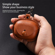 For Redmi Buds 5 Pro / Buds 4 Pro Business Leather Earphone Protective Case with Hook(Dark Brown)