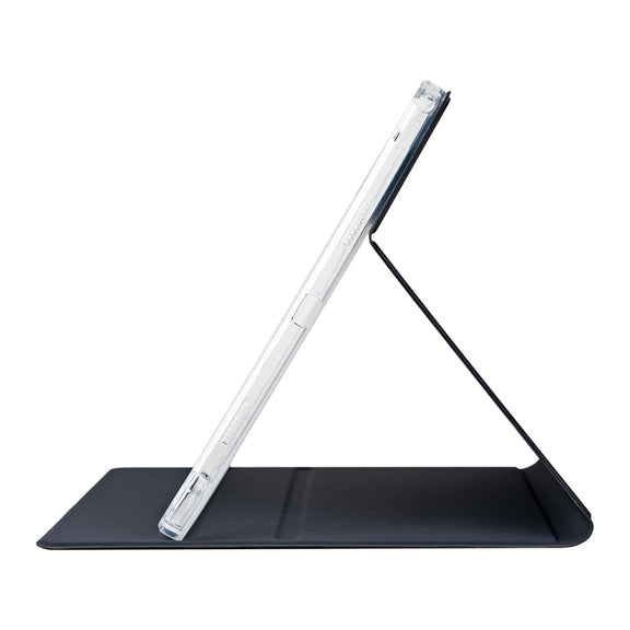 For Teclast T65 Max Anti-slip Texture Smart Tablet Leather Folio Case(Dark Blue)