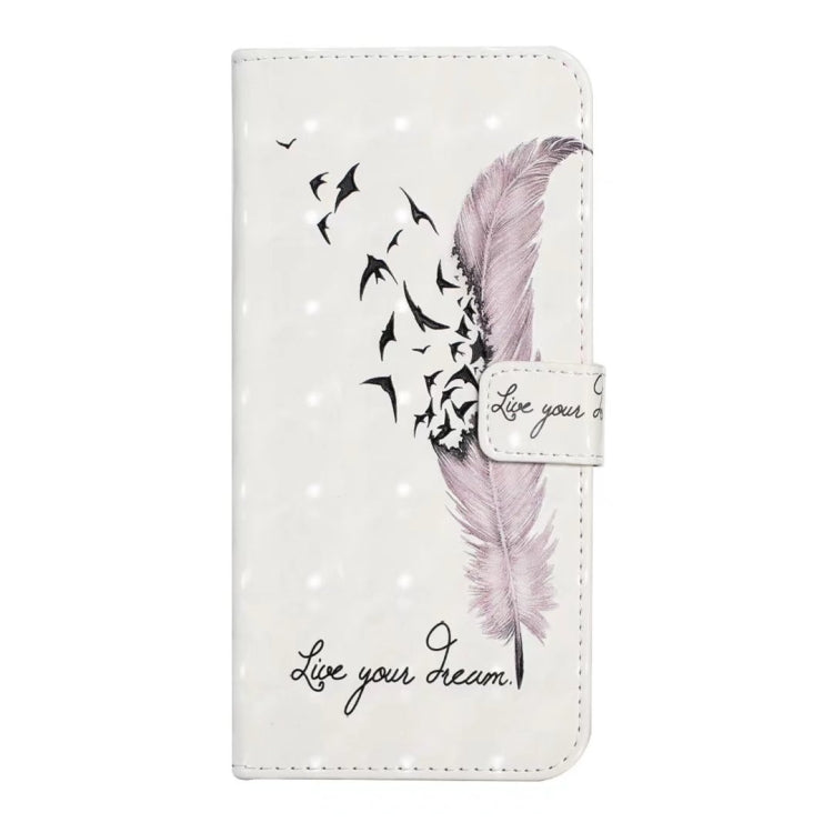 For Samsung Galaxy S25 5G Oil Embossed 3D Drawing Leather Phone Case(Feather)