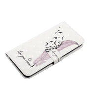 For Samsung Galaxy S25 5G Oil Embossed 3D Drawing Leather Phone Case(Feather)