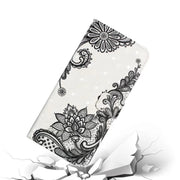 For Samsung Galaxy S25+ 5G Oil Embossed 3D Drawing Leather Phone Case(Lace Flower)