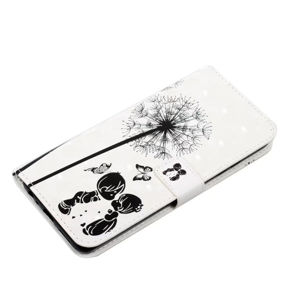 For Samsung Galaxy S25+ 5G Oil Embossed 3D Drawing Leather Phone Case(Couple Dandelion)