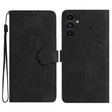 For Samsung Galaxy S25+ 5G Flower Embossing Pattern Leather Phone Case(Black) - Galaxy S25+ 5G Cases by PMC Jewellery | Online Shopping South Africa | PMC Jewellery | Buy Now Pay Later Mobicred