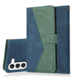 For Samsung Galaxy S25+ 5G Dual-color Stitching Leather Phone Case(Blue Green) - free shipping - PMC Jewellery - Order now!