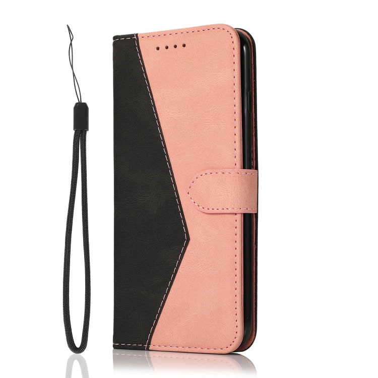 For Samsung Galaxy S25 Ultra 5G Dual-color Stitching Leather Phone Case(Black Rose Gold)