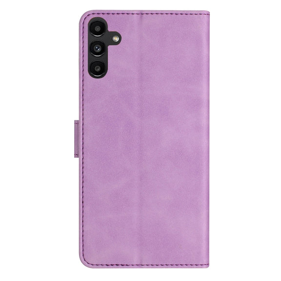 For Samsung Galaxy S25 5G Seven Butterflies Embossed Leather Phone Case(Purple)