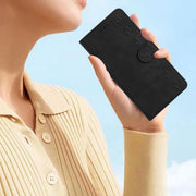 For Samsung Galaxy S25+ 5G Seven Butterflies Embossed Leather Phone Case(Black)