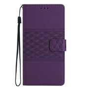 For Samsung Galaxy S25+ 5G Diamond Embossed Skin Feel Leather Phone Case(Purple)