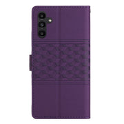 For Samsung Galaxy S25+ 5G Diamond Embossed Skin Feel Leather Phone Case(Purple)