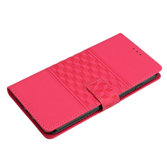 For Samsung Galaxy S25 Ultra 5G Diamond Embossed Skin Feel Leather Phone Case(Red)
