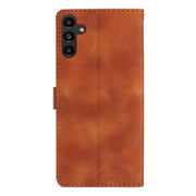 For Samsung Galaxy S25+ 5G Flower Butterfly Embossing Pattern Leather Phone Case(Brown)