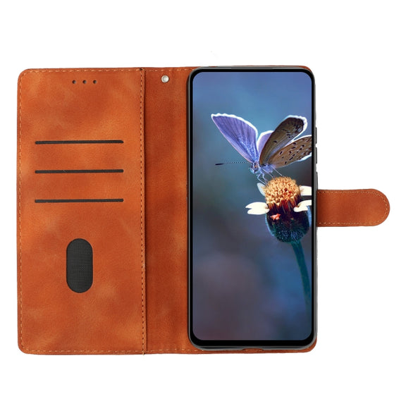 For Samsung Galaxy S25 5G Cherry Blossom Butterfly Skin Feel Embossed PU Phone Case(Brown)