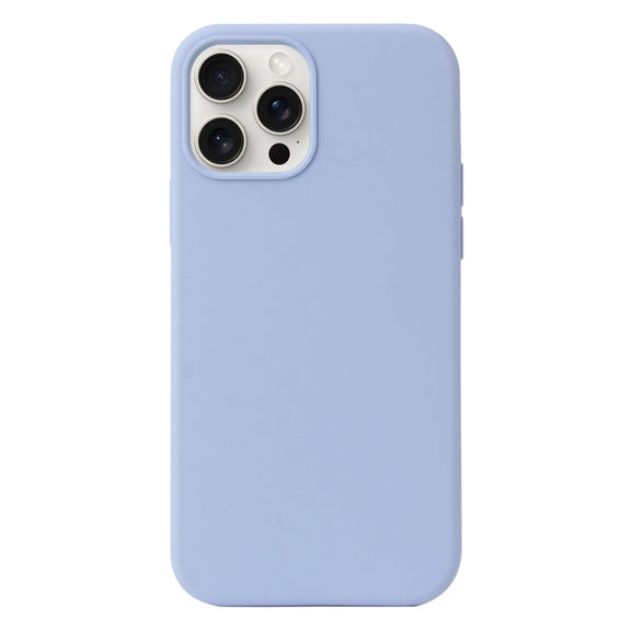 For iPhone 16 Pro Max Liquid Silicone Phone Case(Lilac Purple)