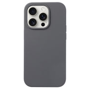 For iPhone 16 Pro Max Liquid Silicone Phone Case(Charcoal Black)
