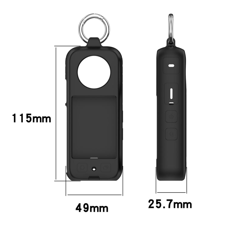 For Insta360 X3 Portable Silicone Protective Case(Midnight Blue)