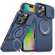 For iPhone 16 Pro Sliding Camshield Ring Holder Phone Case(Blue) - iPhone 16 Pro Cases by PMC TechLife | Online Shopping South Africa | PMC TechLife | Buy Now Pay Later Mobicred