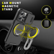 For iPhone 16 Plus Sliding Camshield Ring Holder Phone Case(Pink)