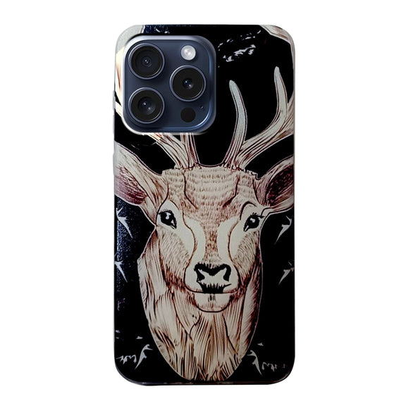 For iPhone 16 Pro Colored Drawing Pattern TPU Phone Case(Deer)